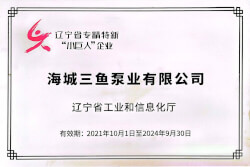 三魚2020年被遼寧省工信廳認定為省級專精特新“小巨人”企業照片